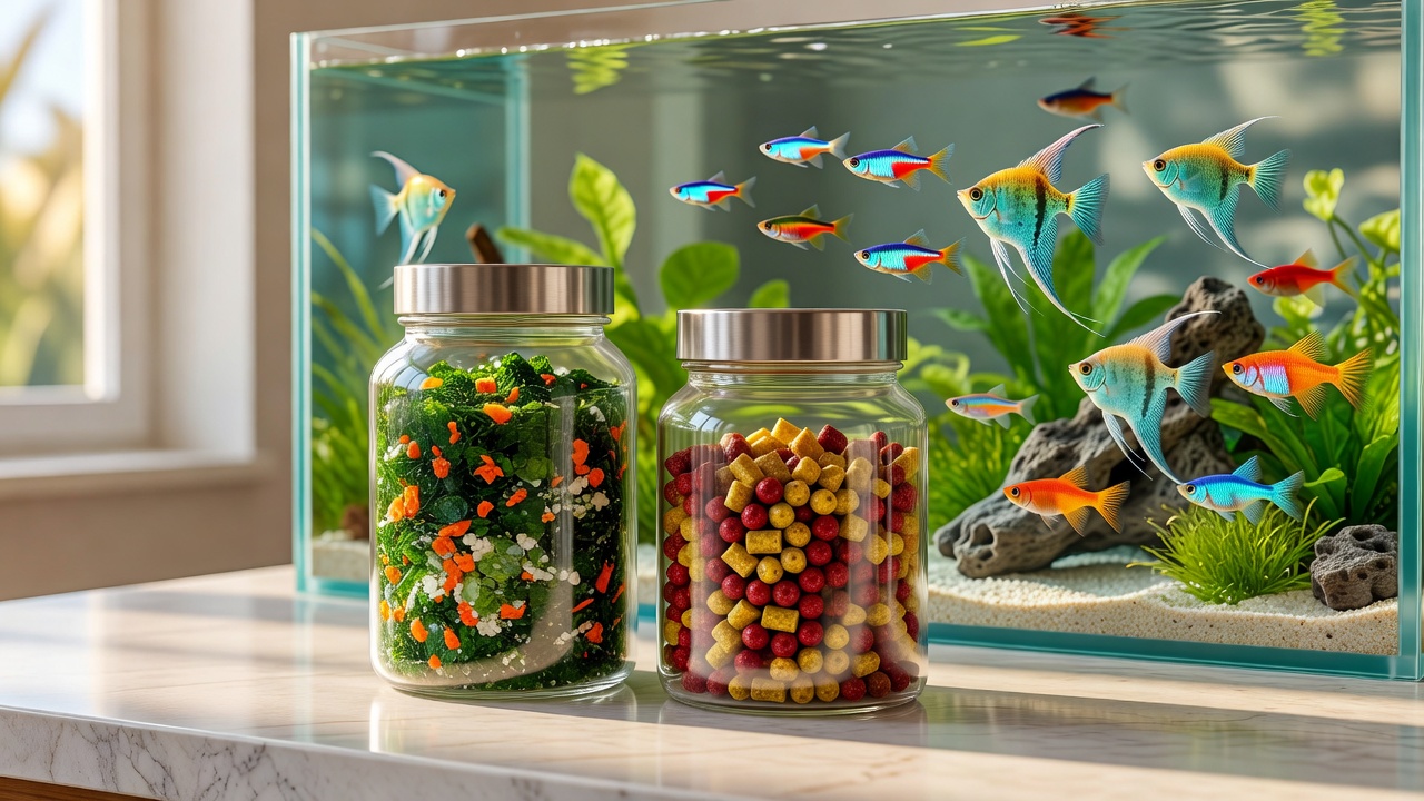 Comida para peces tropicales